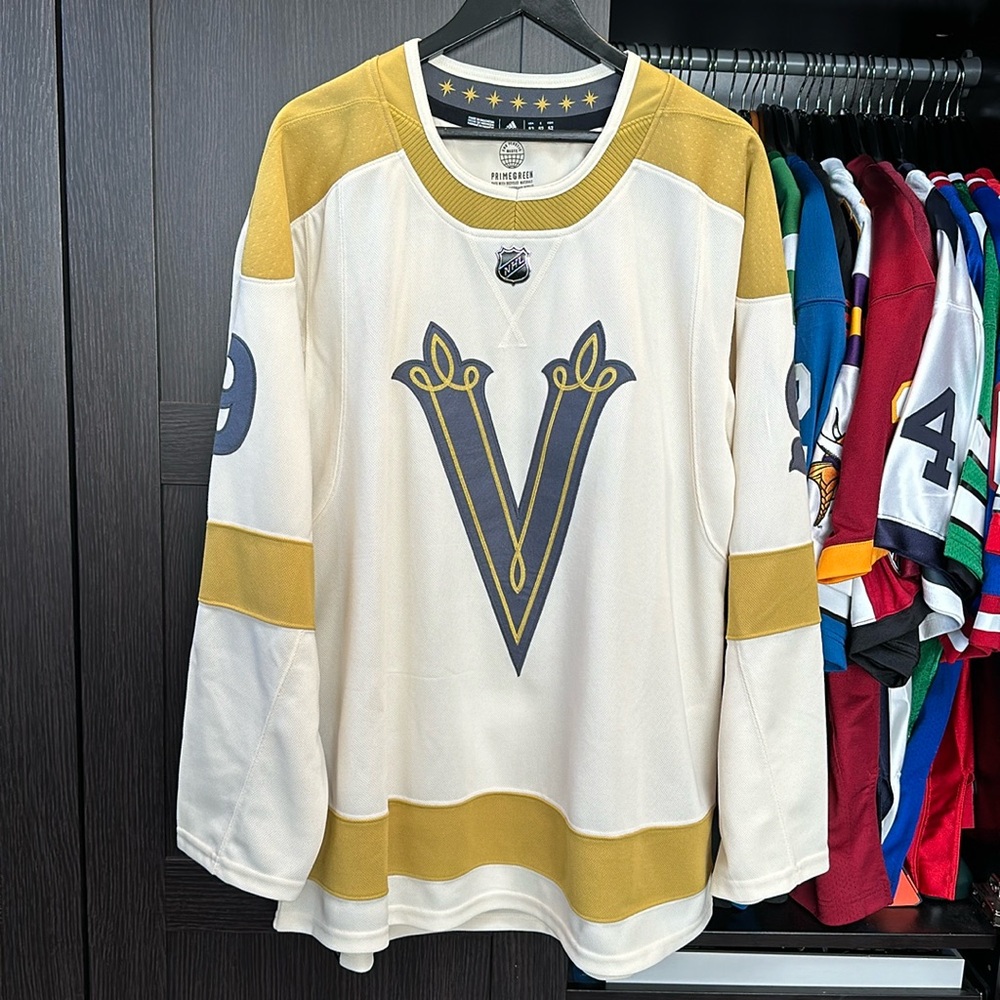 Jack Eichel Vegas Golden Knights adidas Cream 2024 NHL Winter Classic Primegreen